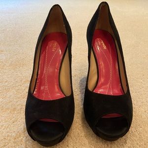 Black Suede Kate Spade Pump
